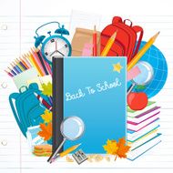 Back To School Background with education Objects