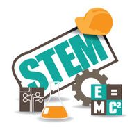 STEM icon flat design EPS 10 vector