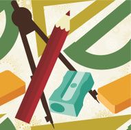 School tools pattern