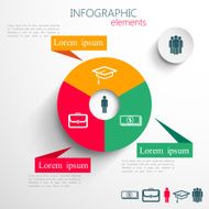 vector set of abstract 3d paper infographic elements for print N2
