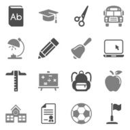 School Icons Gray