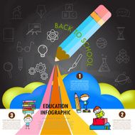 back to school infographic design element