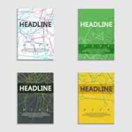 Brochures layout data stream concept Modern abstract template
