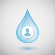 Water drop with a student