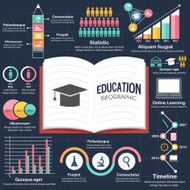 Set of colorful education infographic elements