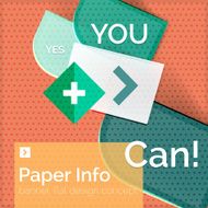 Flat design square banner with slogan