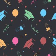 Seamless Graduation Celebration Pattern Background