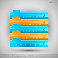 Modern business tabs for infographics