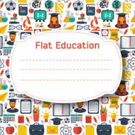 Flat education infographic background N5