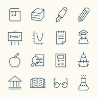 Education icons N68