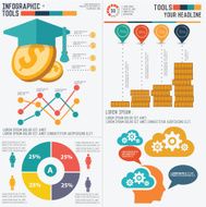Education info graphic design on clean background vector