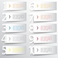 Abstract infographics number options template Vector illustrati
