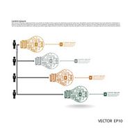 Light bulb idea concept template