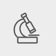 Microscope thin line icon