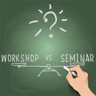 3d hand writing on the blackboard workshop or seminar