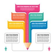 Infographic Concept - Creative Design Pencil Illustration