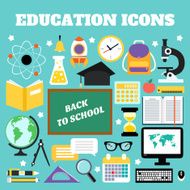 Chemistry flat icons