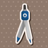 Stationery compasses theme elements