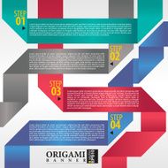 Abstract origami banner
