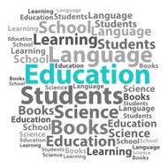 Text cloud Education wordcloud Tag concept Vector illustratio