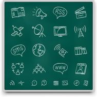 Chalkboard media icons