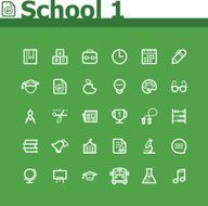 school icon set N8