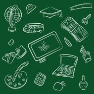Public school and graduation icon N2