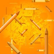 vector crayon background - orange juice