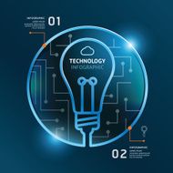 Creative Template with light bulb banner line