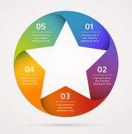 Star design and infographics abstract background icon