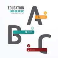 Infographic Education Font Template Design Concept Vector