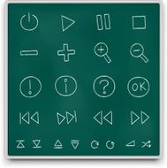 Chalkboard interface icons
