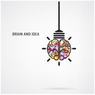 Vector of light bulb brain shape abstract