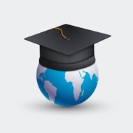 vector modern education objects on white