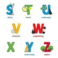alphabet sport from S to Z N2