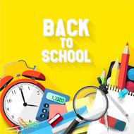 Back to school - Vector flat design illustration