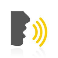 Speaking icon on a white background - ColorSeries