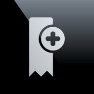 Bookmark icon on a black background - CoreSeries