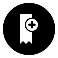 Bookmark icon on a round button - DimSeries