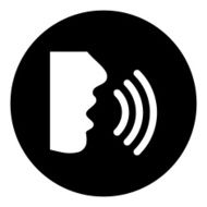 Speaking icon on a round button - DimSeries