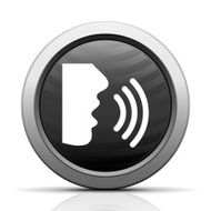 Speaking icon on a round button - ElectSeries
