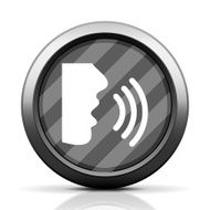 Speaking icon on a round button - EliteSeries