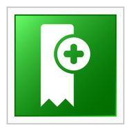 Bookmark icon on a square button - FlatSeries