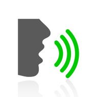 Speaking icon on a white background - FreshSeries