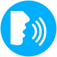 Speaking icon on a round button - RoundSeries