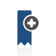 Bookmark icon on a white background - RoyalSeries