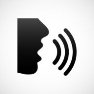 Speaking icon on a white background - ShadeSeries