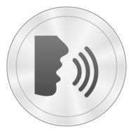 Speaking icon on a round button - SharpSeries