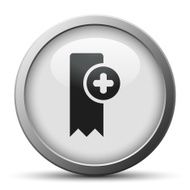 Bookmark icon on a silver button - SilverSeries