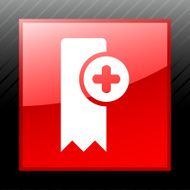 Bookmark icon on a square button - SleekSeries